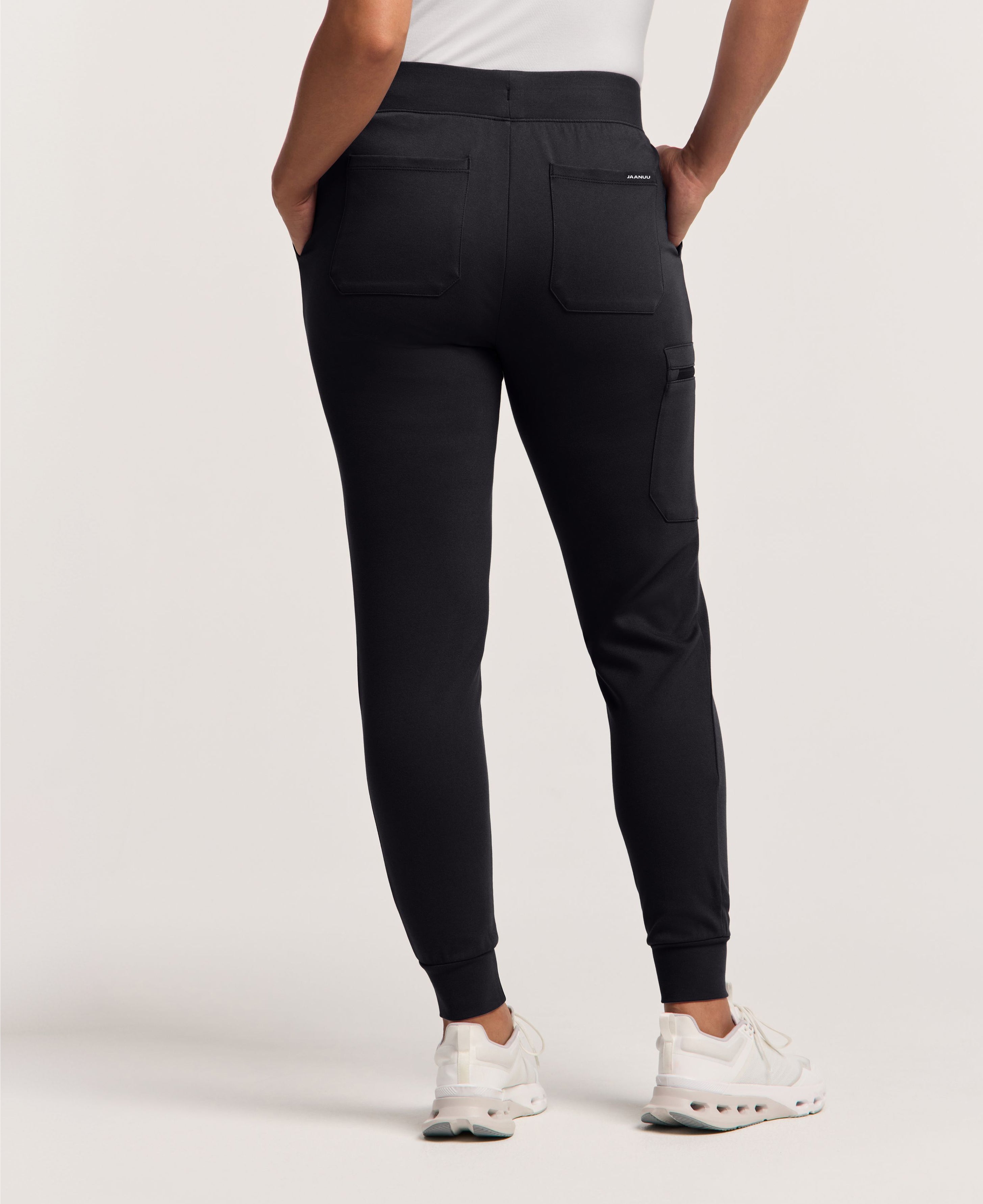 Jaanuu Rubi Slim Scrub Jogger in Black, product photo 5 of 6