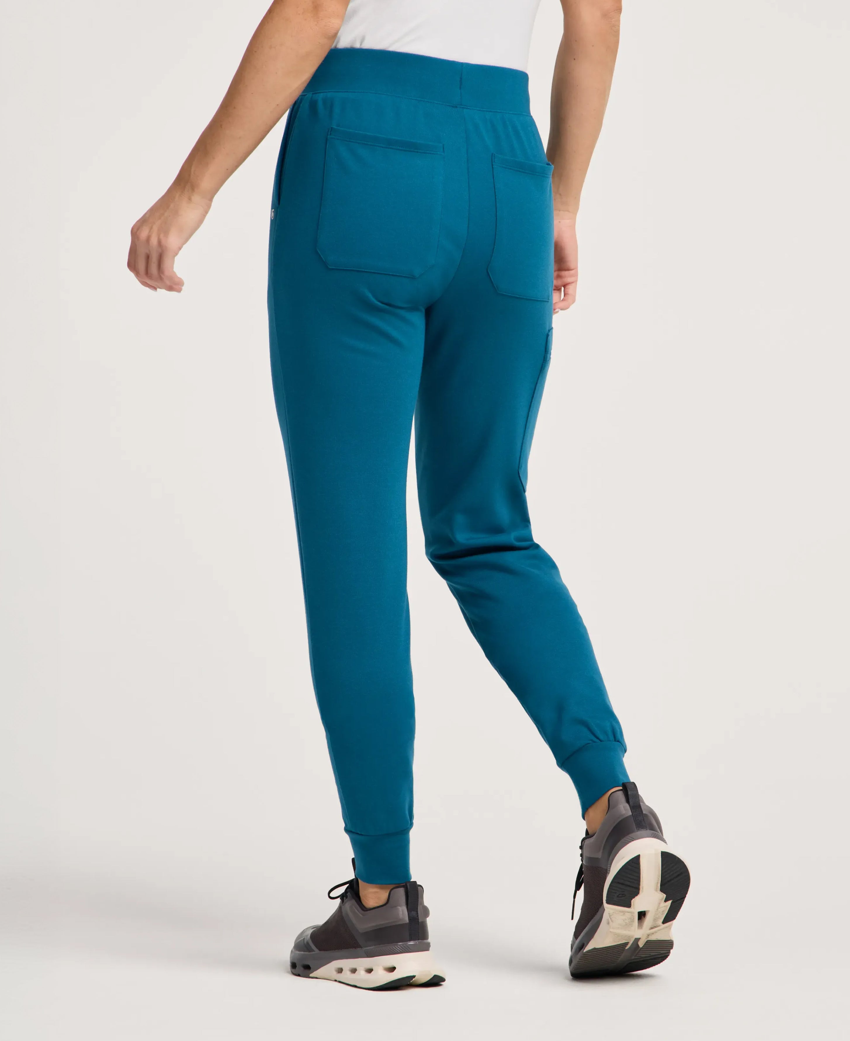 Jaanuu Rubi Slim Scrub Jogger in Caribbean Blue, product photo 6 of 6
