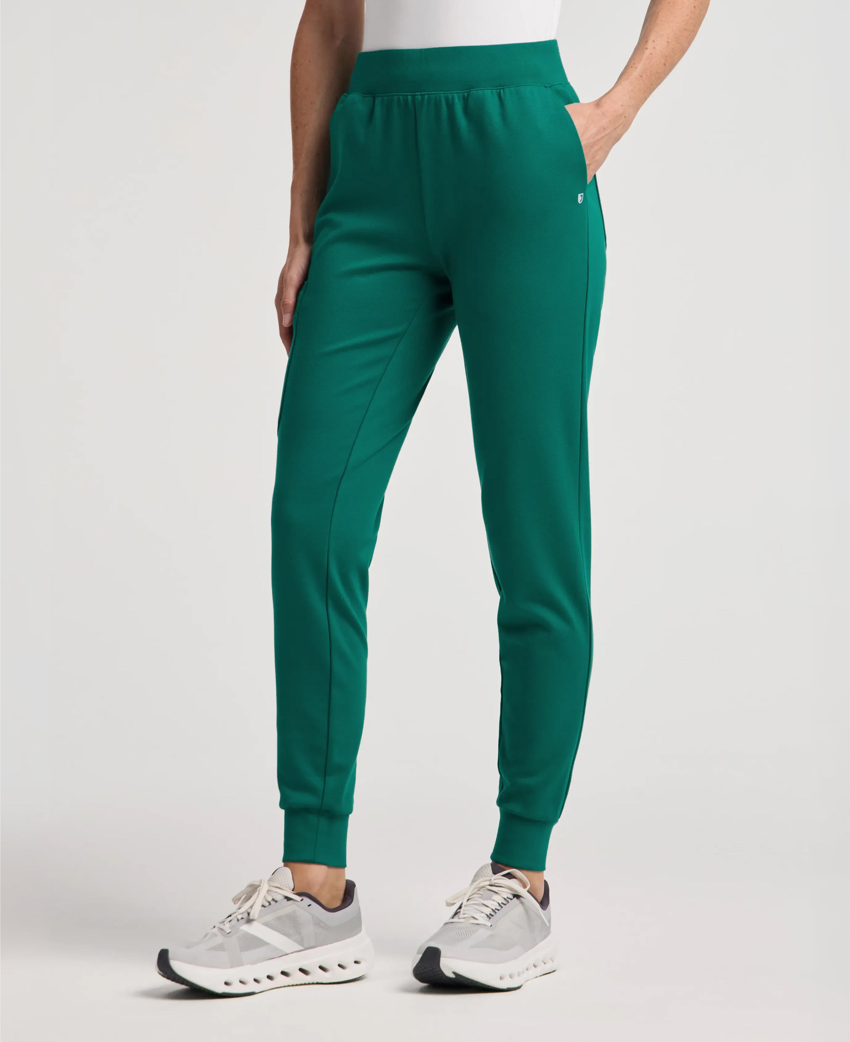 Jaanuu Rubi Slim Scrub Jogger in Hunter Green, product photo 1 of 6