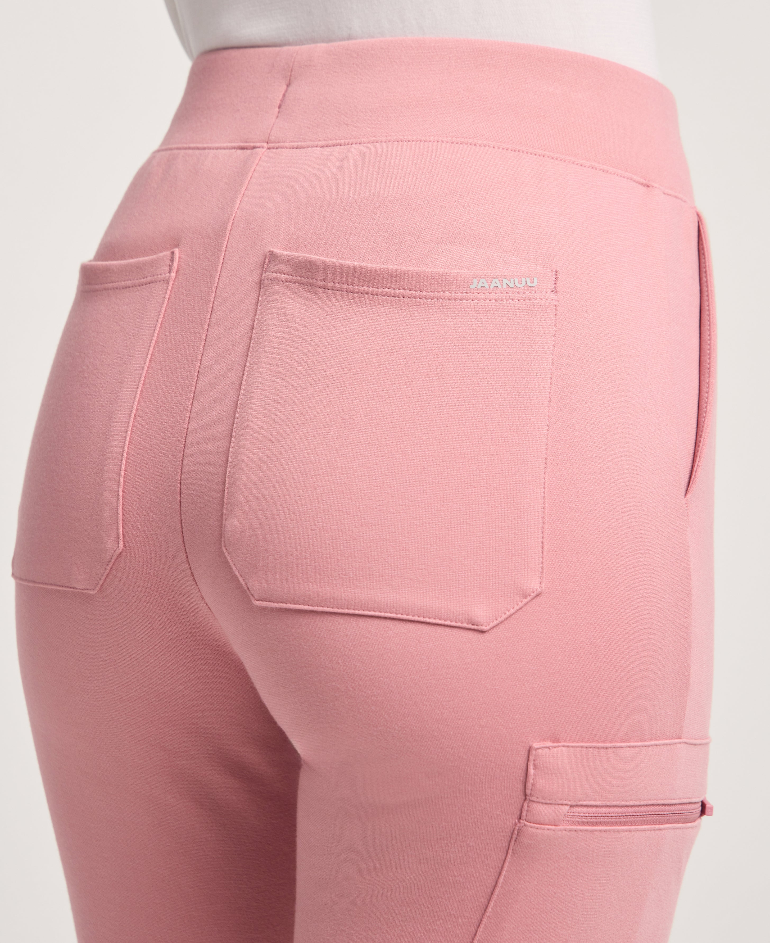 Jaanuu Rubi Slim Scrub Jogger in Mauve, product photo 3 of 6