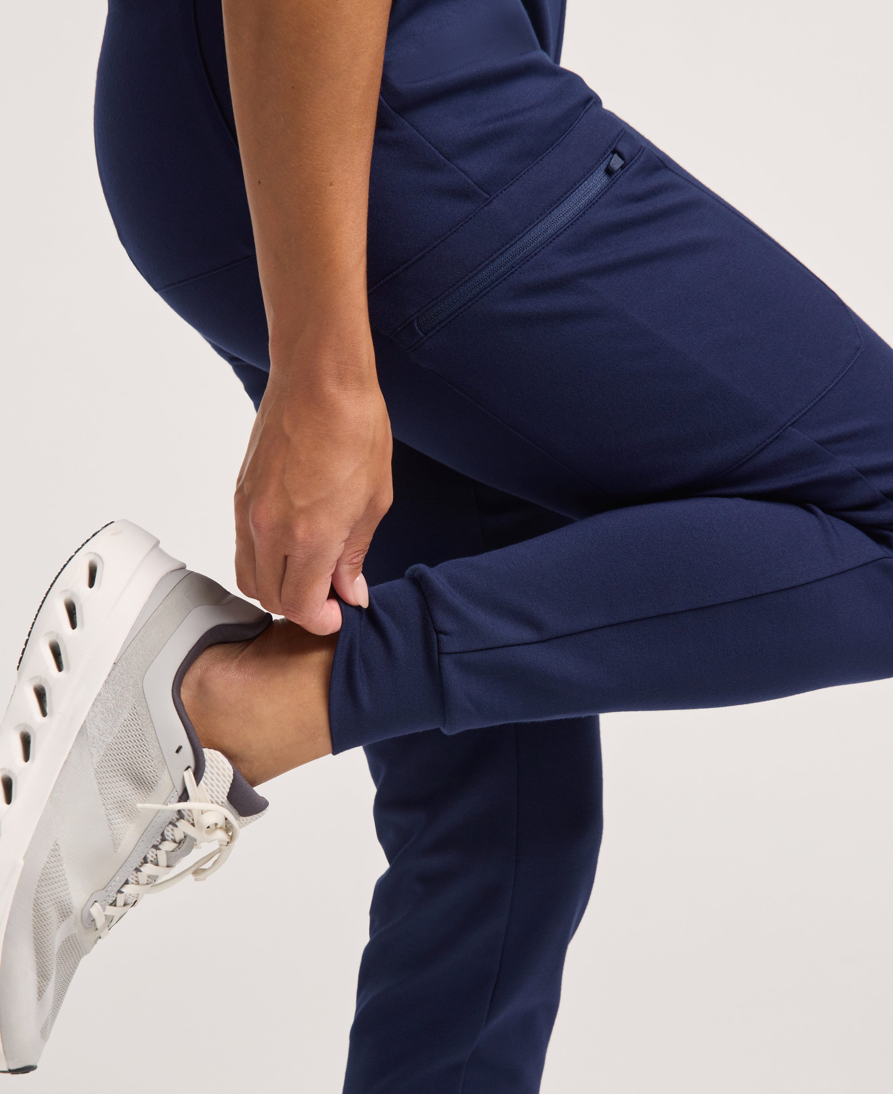 Jaanuu Rubi Slim Scrub Jogger in Midnight Navy, product photo 5 of 6