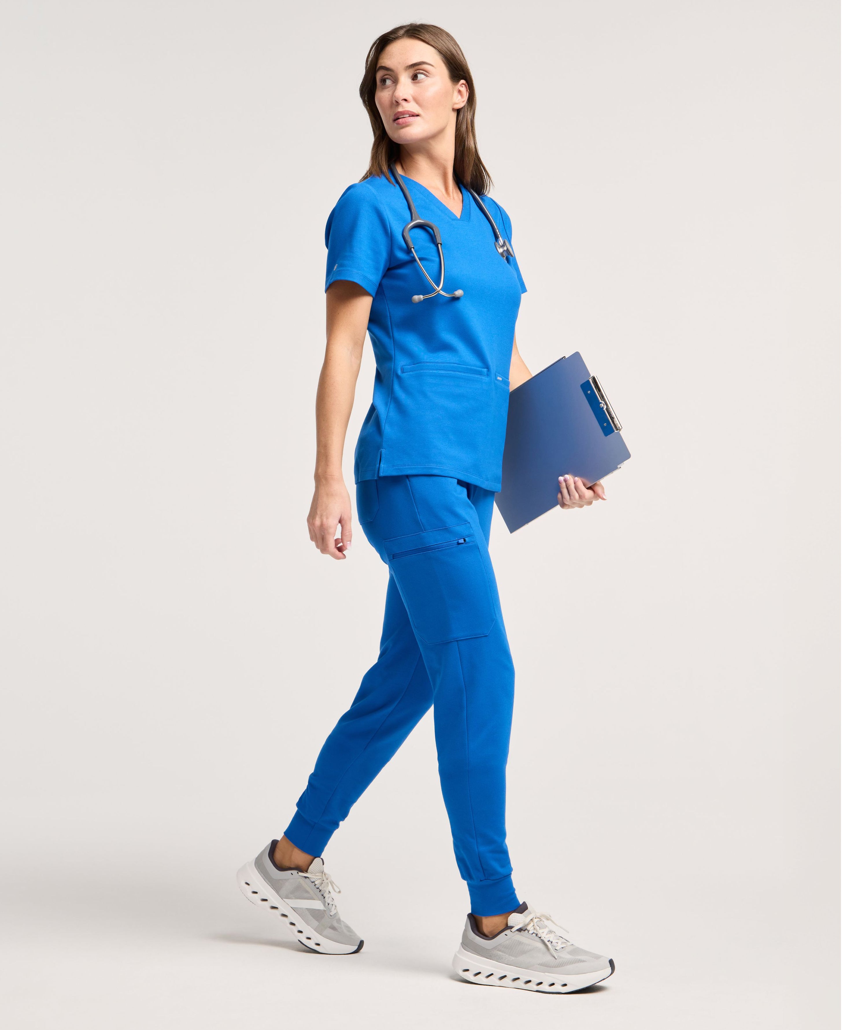 Jaanuu Rubi Slim Scrub Jogger in Royal Blue, product photo 1 of 6
