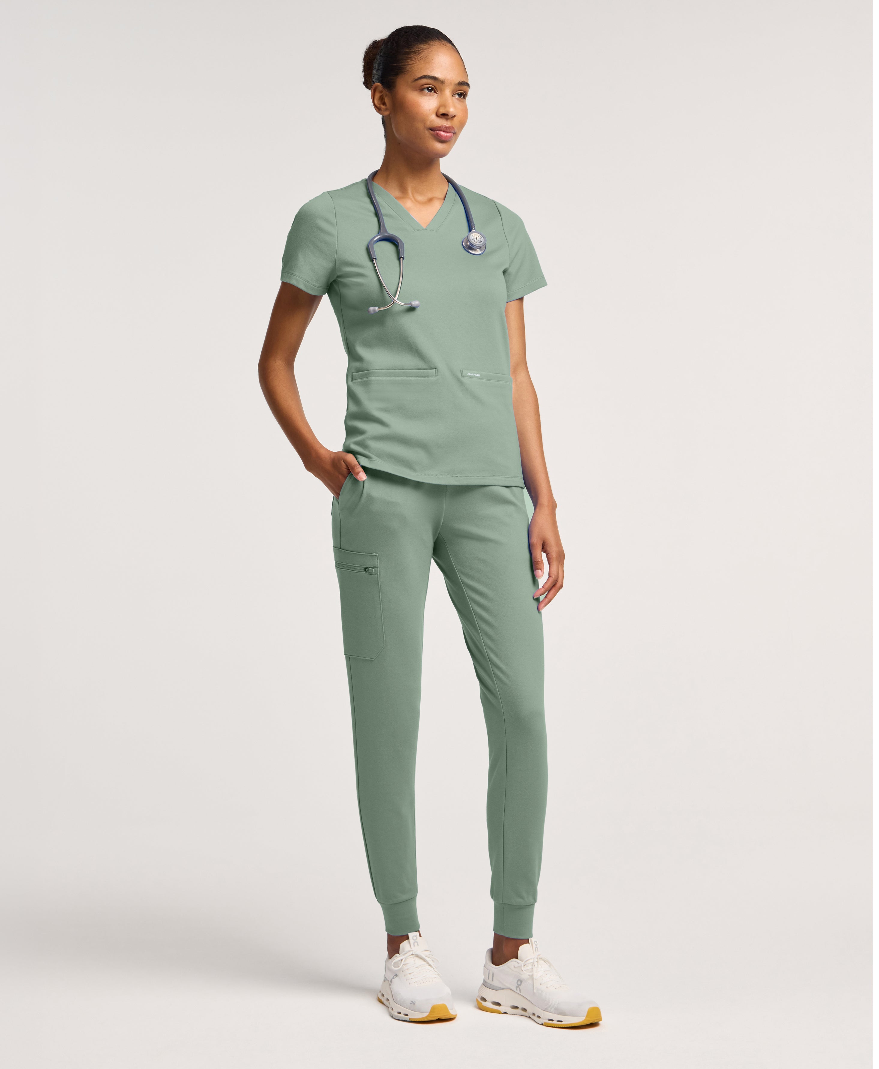 Rubi Slim Scrub Jogger - Sage