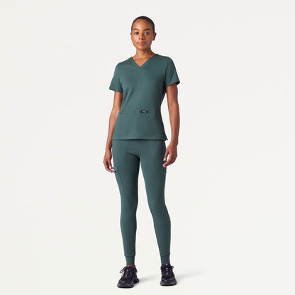 Kait 10-Pocket Skinny UltraSOFT™ Scrub Jogger - Alpine Green