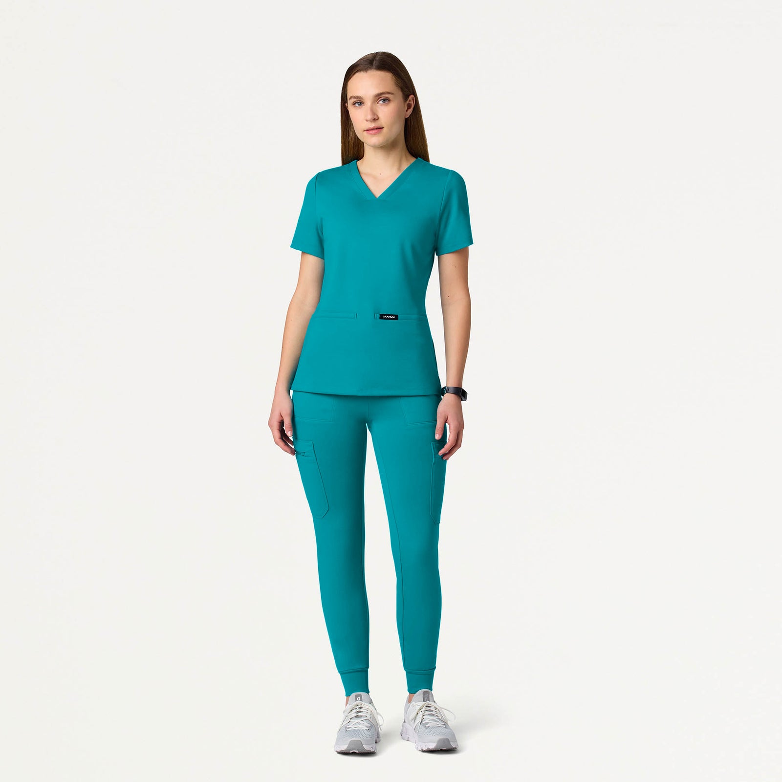 Kait 10-Pocket Skinny UltraSOFT Scrub Jogger - Teal