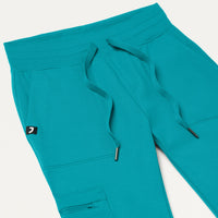 Kait 10-Pocket Skinny UltraSOFT Scrub Jogger - Teal
