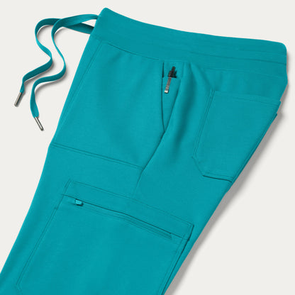 Kait 10-Pocket Skinny UltraSOFT Scrub Jogger - Teal