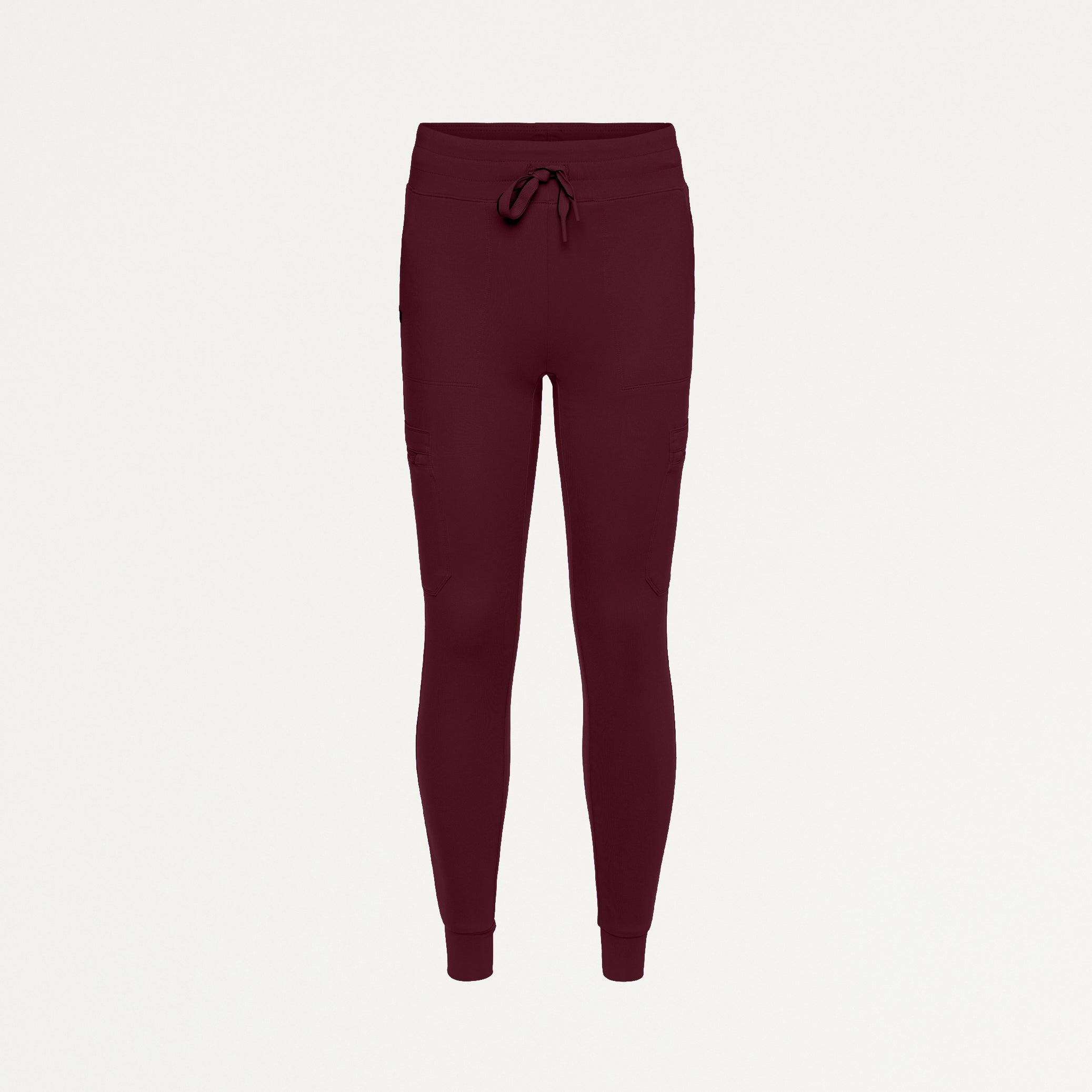 Kait 10-Pocket Skinny ULTRAsoft Scrub Jogger - Burgundy