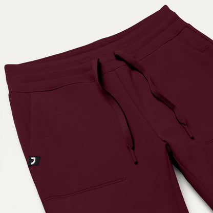 Kait 10-Pocket Skinny UltraSOFT Scrub Jogger - Burgundy