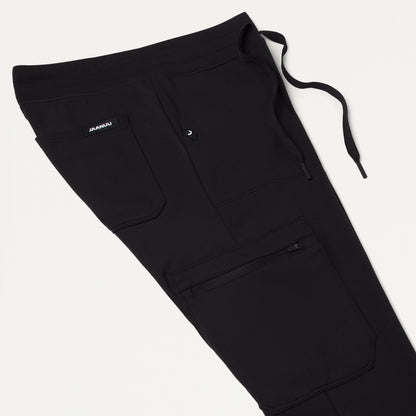 Kait 10-Pocket Skinny UltraSOFT Scrub Jogger - Black
