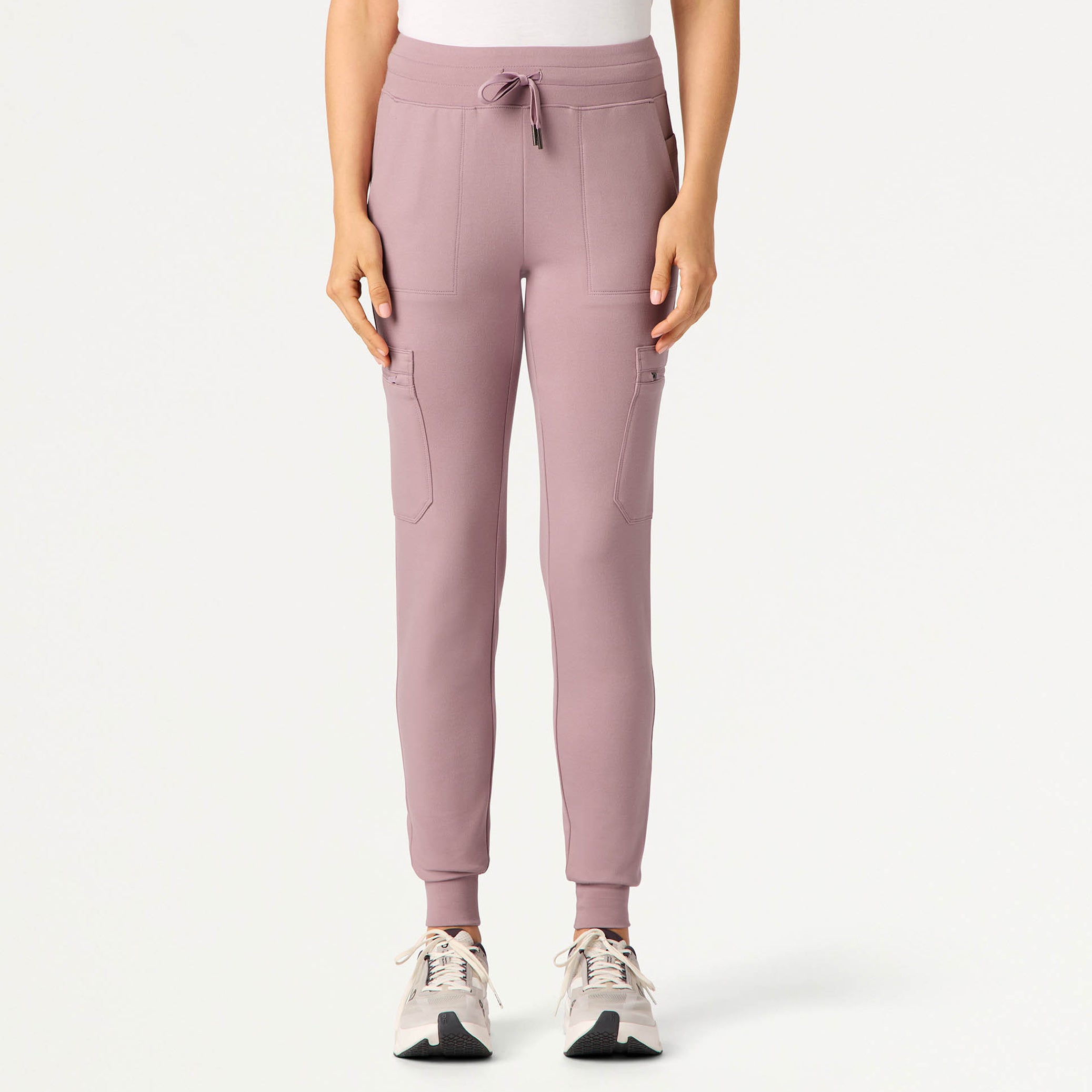 Kait 10-Pocket Skinny Scrub Jogger - Blossom