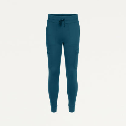 Kait 10-Pocket Skinny UltraSOFT Scrub Jogger - Caribbean Blue