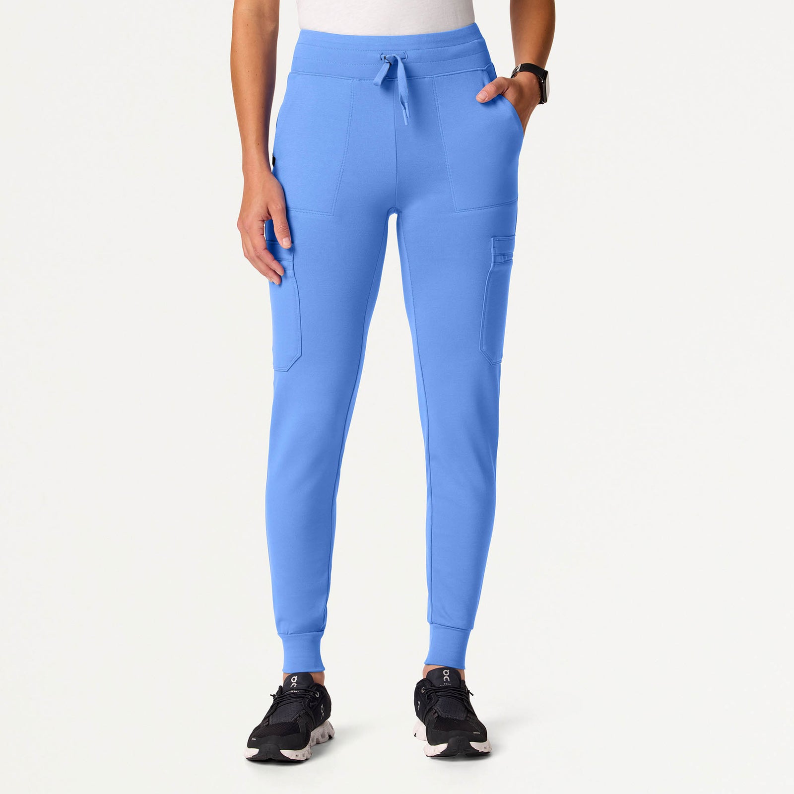 Kait 10-Pocket Skinny ULTRAsoft Scrub Jogger - Ceil Blue