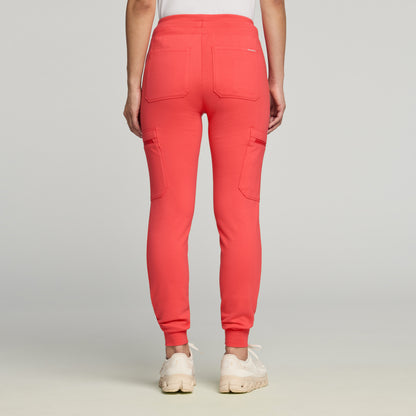 Kait 10-Pocket Skinny UltraSOFT™ Scrub Jogger - Coral