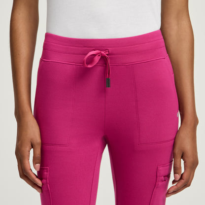 Kait 10-Pocket Skinny Scrub Jogger - Warrior Pink