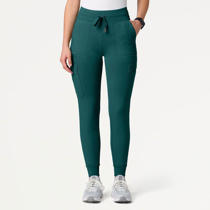 Kait 10-Pocket Skinny Scrub Jogger - Midnight Green