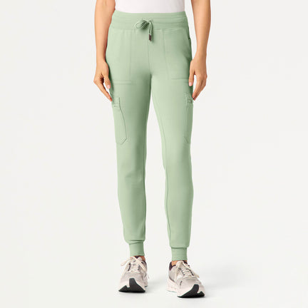 Kait 10-Pocket Skinny Scrub Jogger - Mint