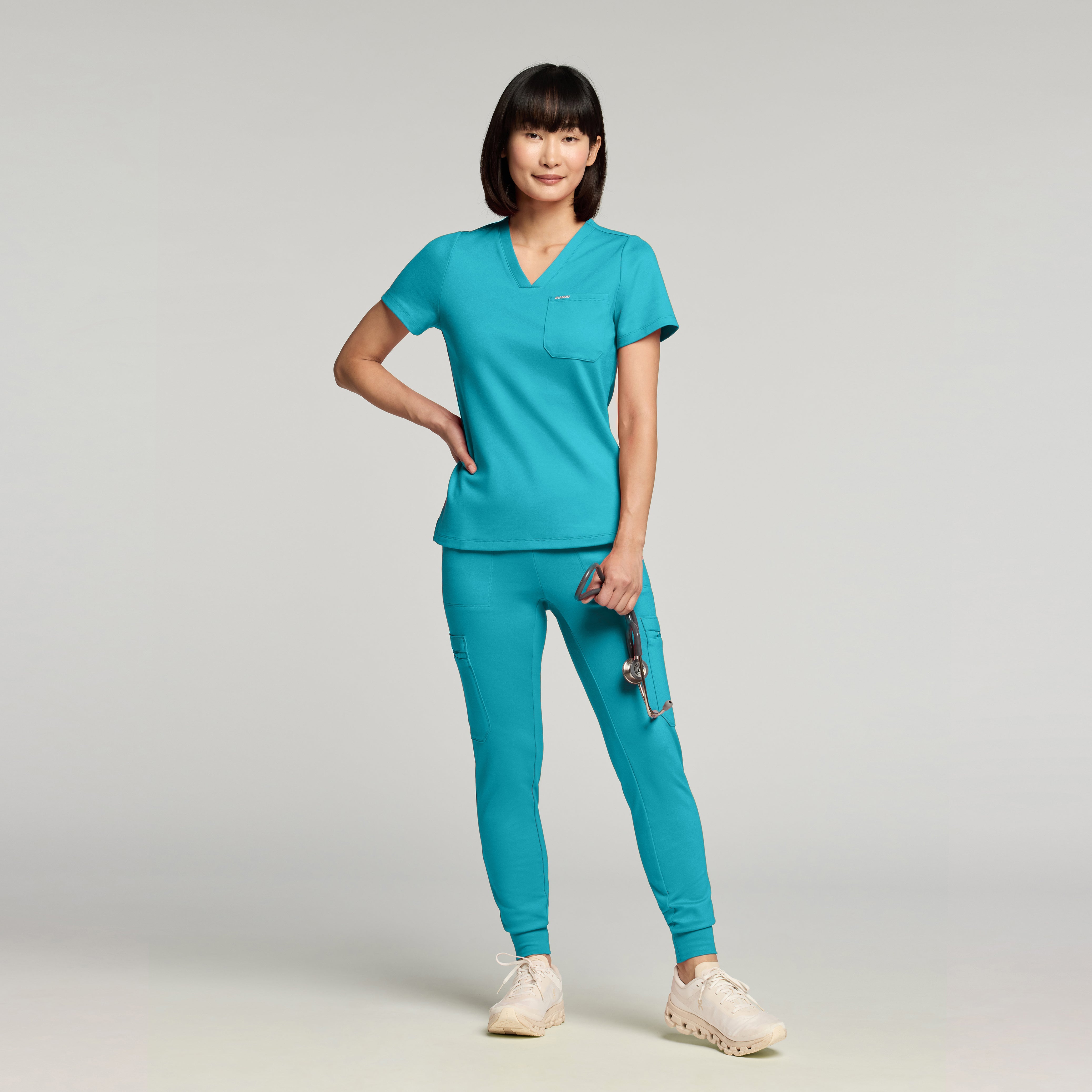 Kait 10-Pocket Skinny UltraSOFT™ Scrub Jogger - Marina