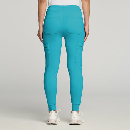 Kait 10-Pocket Skinny UltraSOFT™ Scrub Jogger - Marina