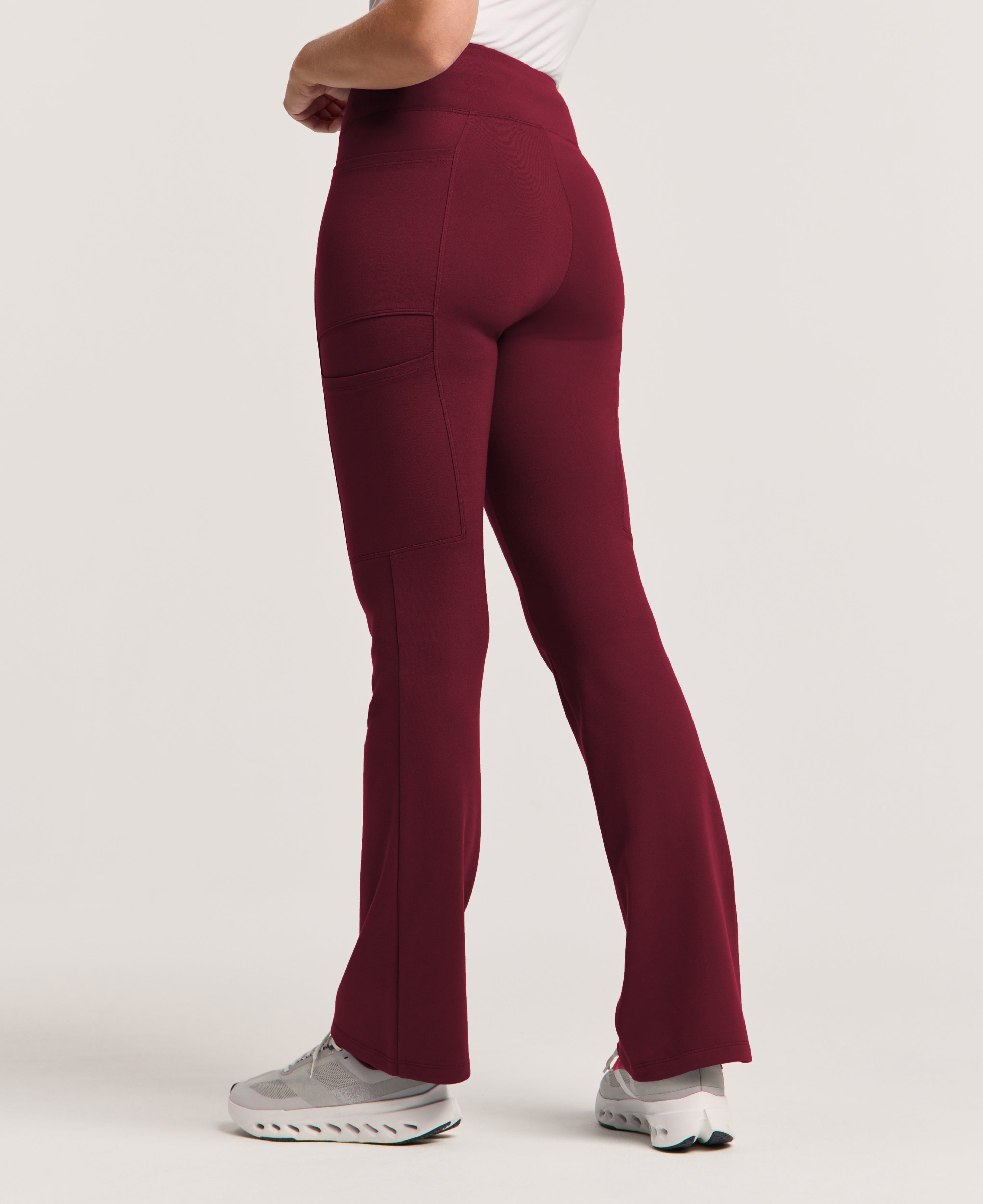 Jaanuu Perri Yoga Scrub Pant in Burgundy, product photo 6 of 6