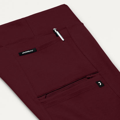 Perri UltraSOFT Yoga Scrub Pant - Burgundy