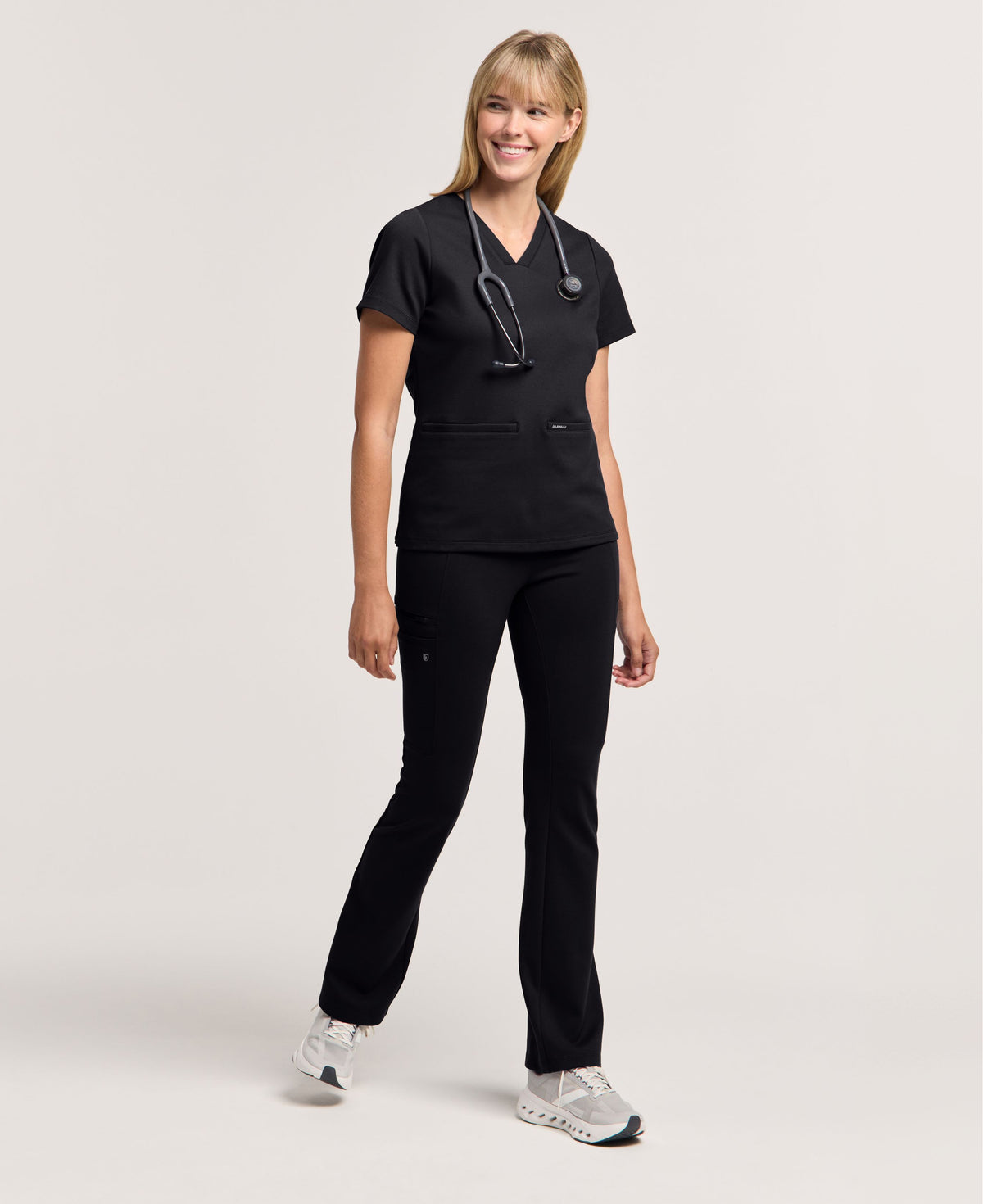 Jaanuu Perri Yoga Scrub Pant in Black, product photo 2 of 6