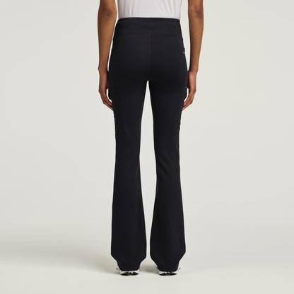 Perri Yoga Scrub Pant - Black + Gold Zip