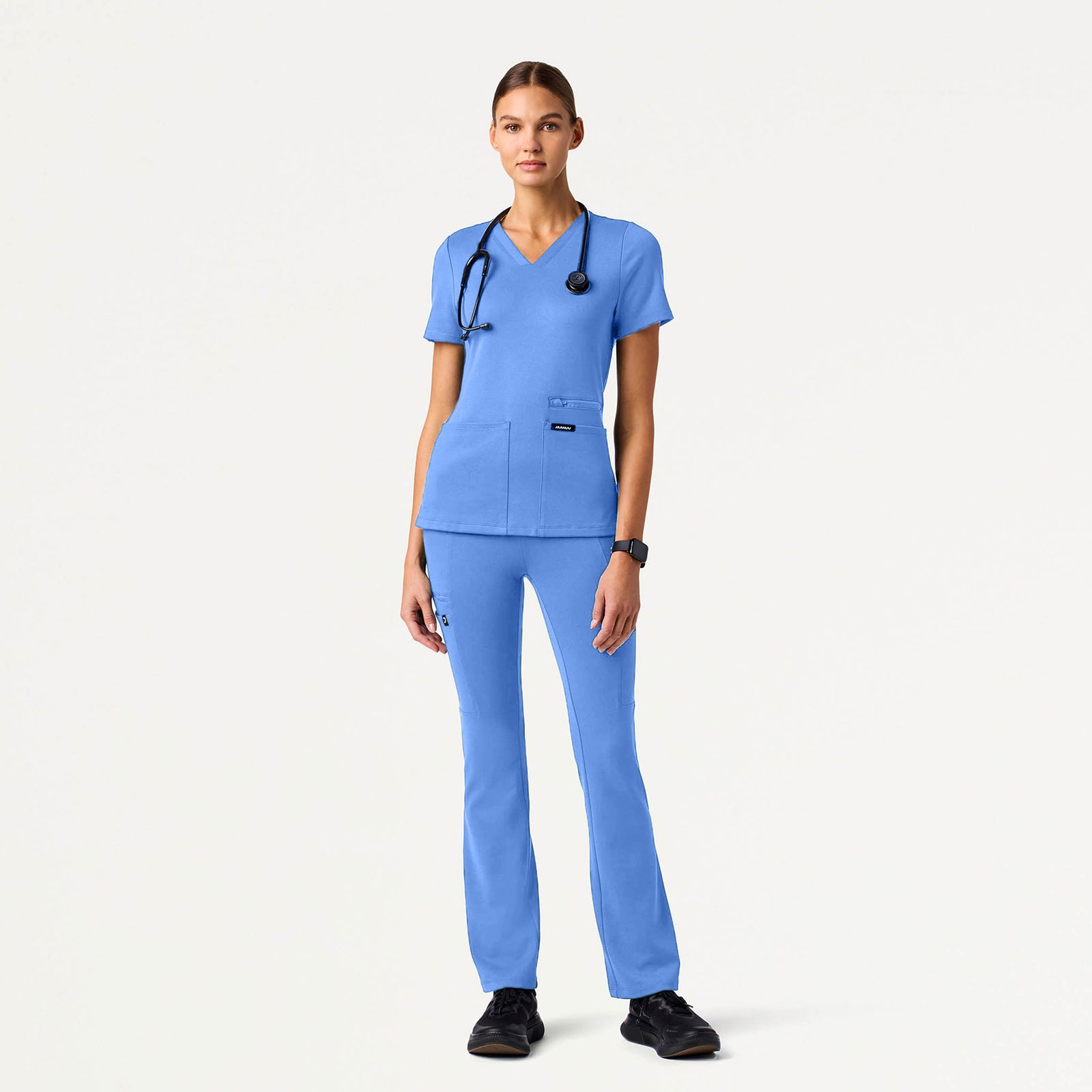 Perri ULTRAsoft Yoga Scrub Pant - Ceil Blue