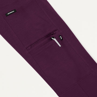 Perri UltraSOFT™ Yoga Scrub Pant - Deep Eggplant