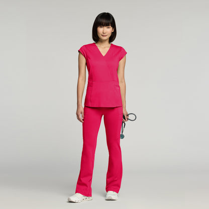 The Mock-Wrap UltraSOFT™ Scrub Set - Sangria
