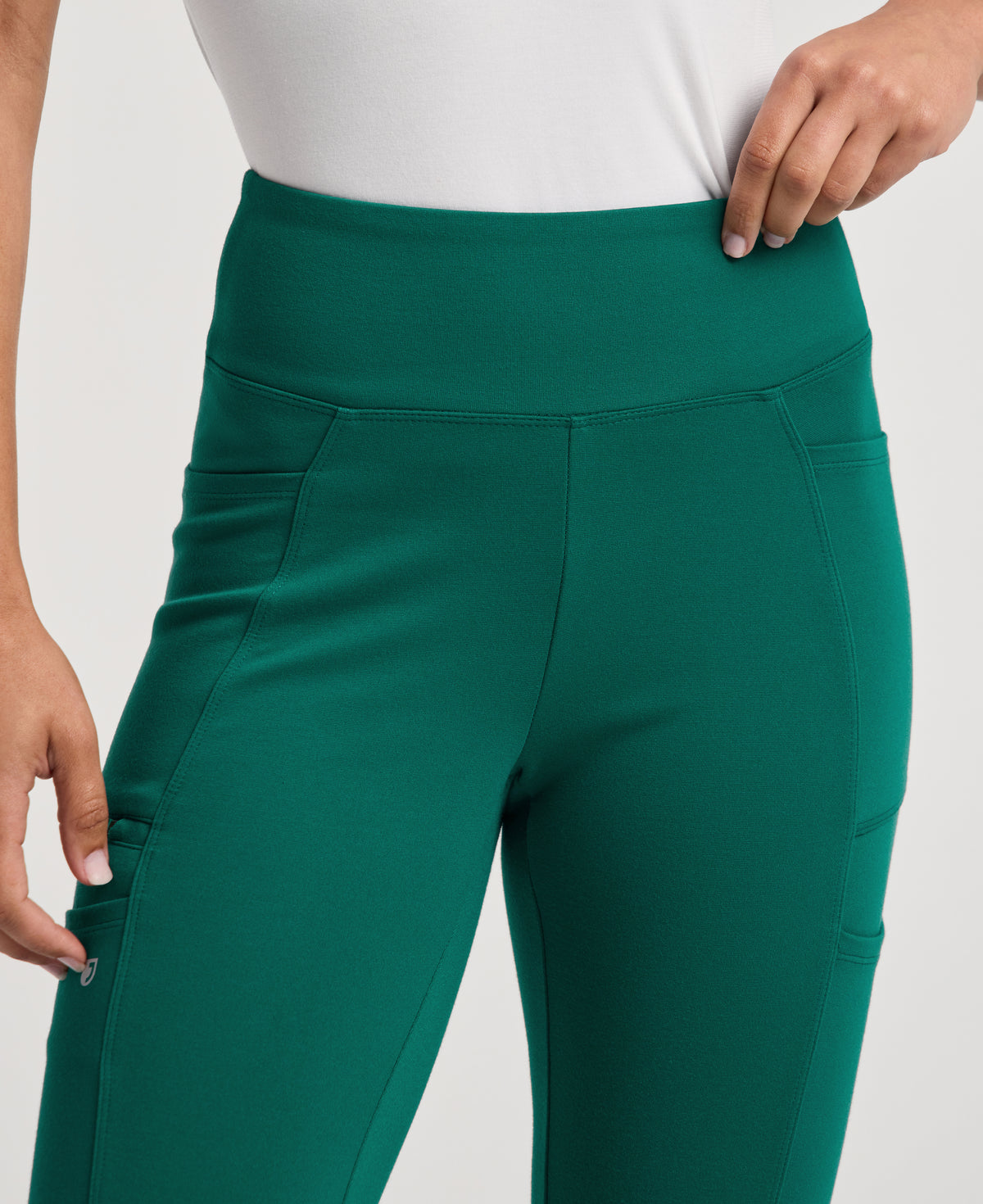 Jaanuu Perri Yoga Scrub Pant in Hunter Green, product photo 3 of 6