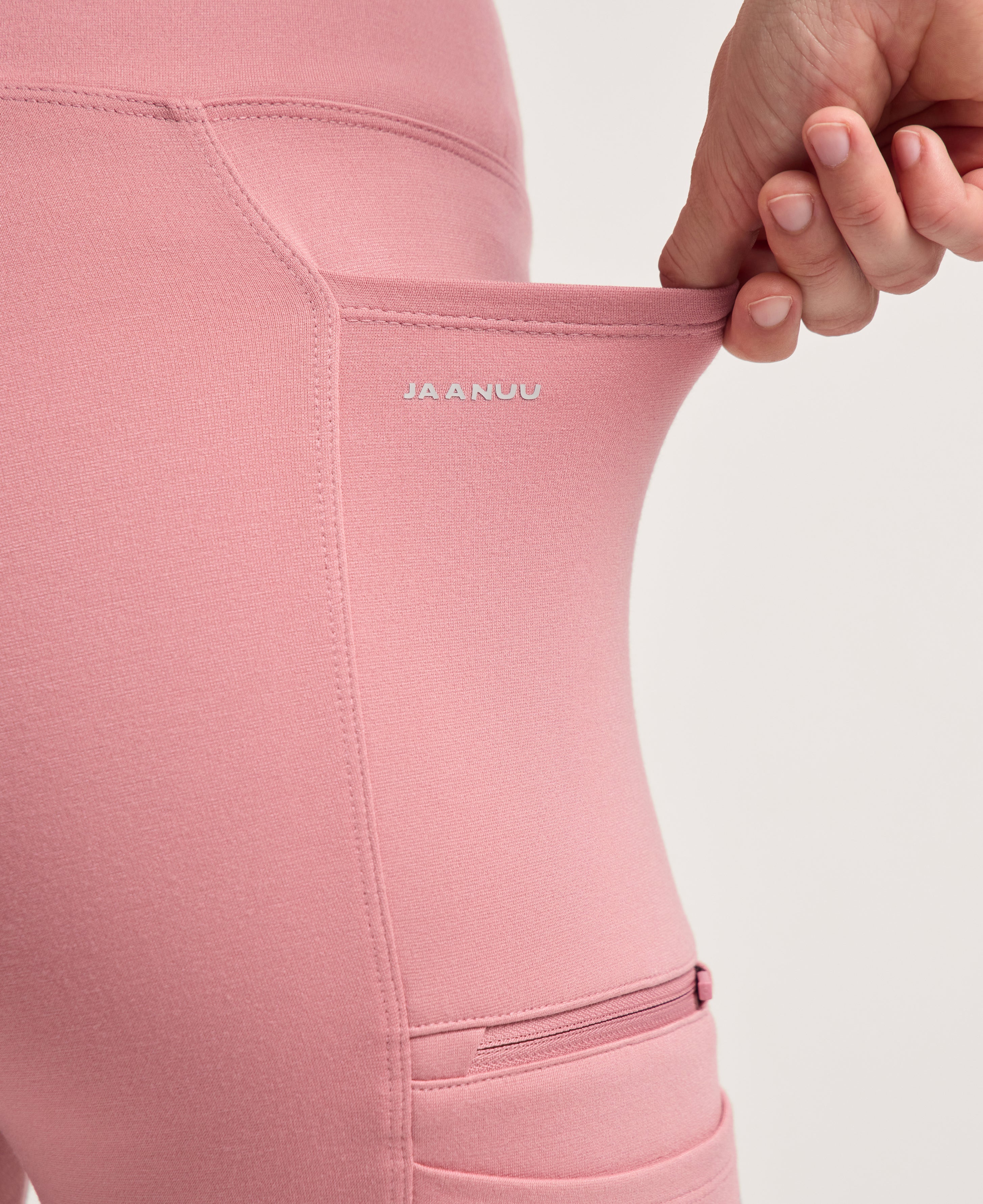 Jaanuu Perri Yoga Scrub Pant in Mauve, product photo 2 of 6