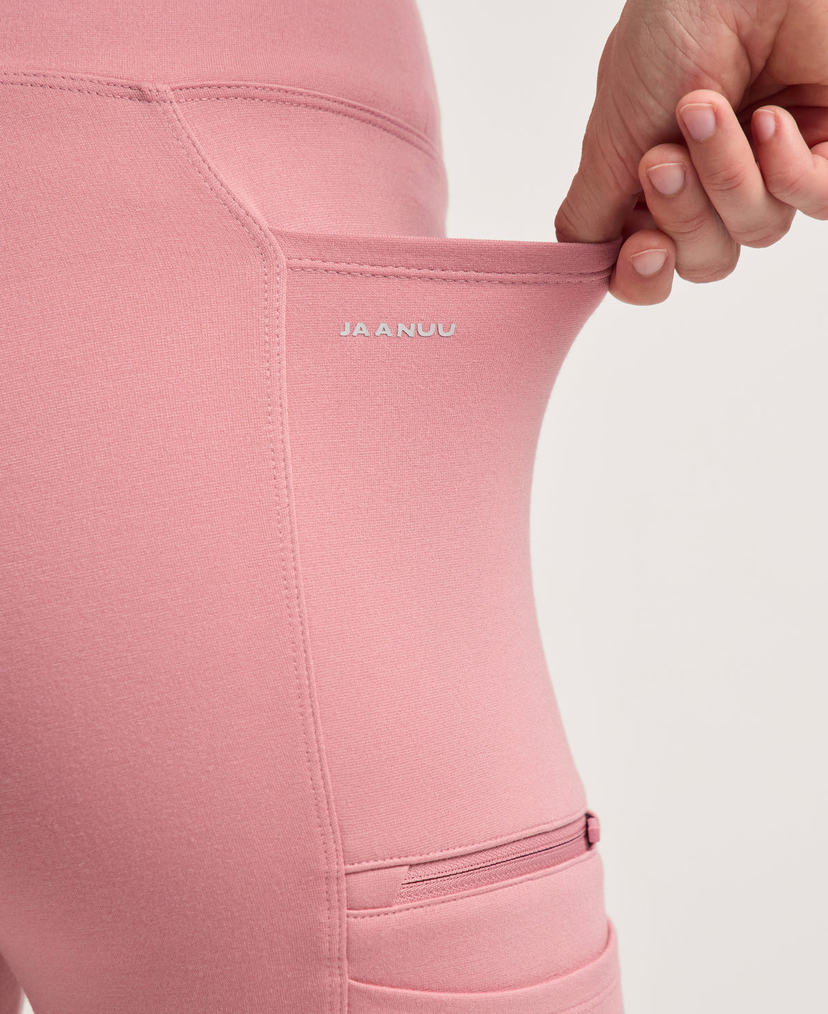Jaanuu Perri Yoga Scrub Pant in Mauve, product photo 2 of 6
