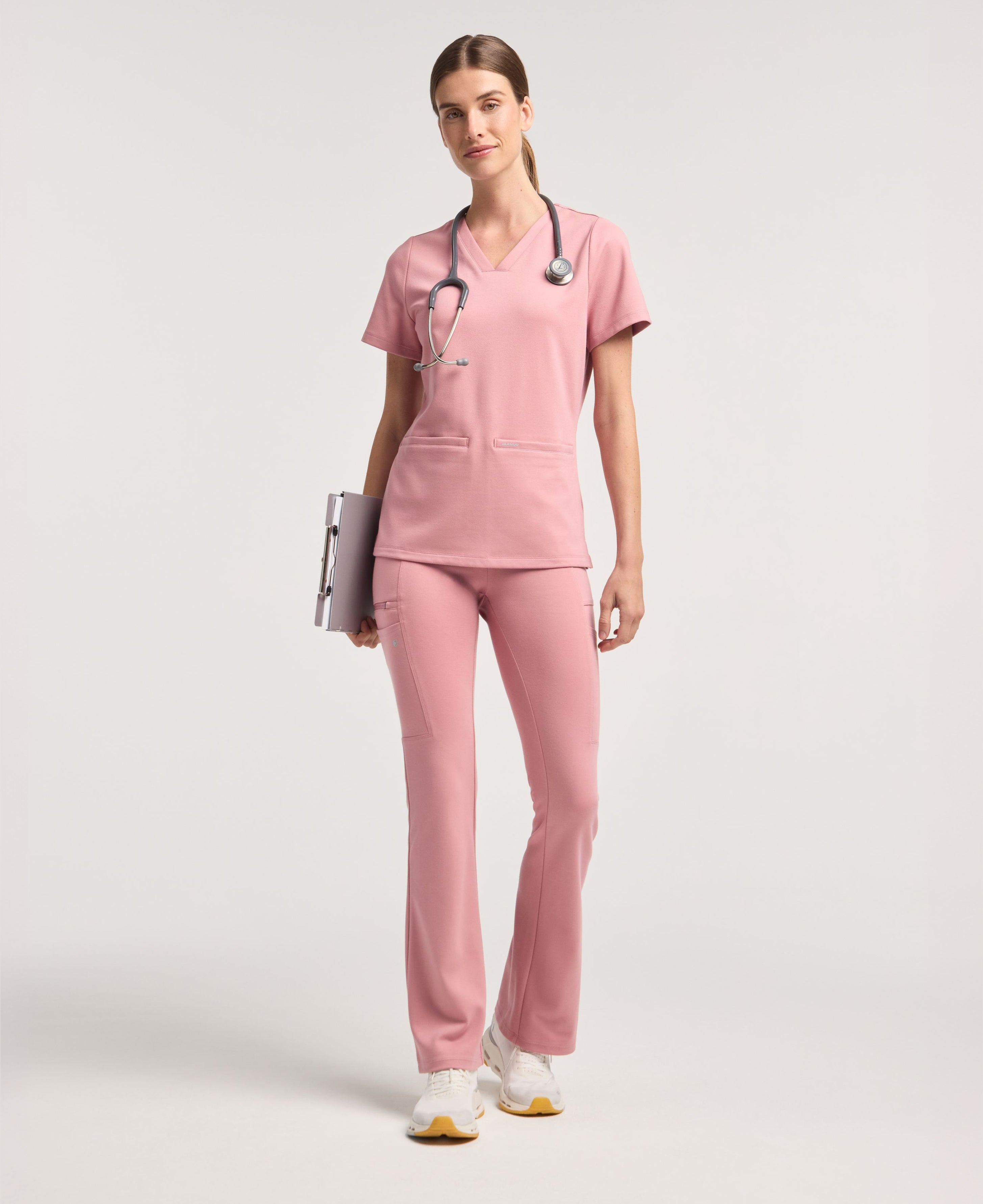 Jaanuu Perri Yoga Scrub Pant in Mauve, product photo 4 of 6