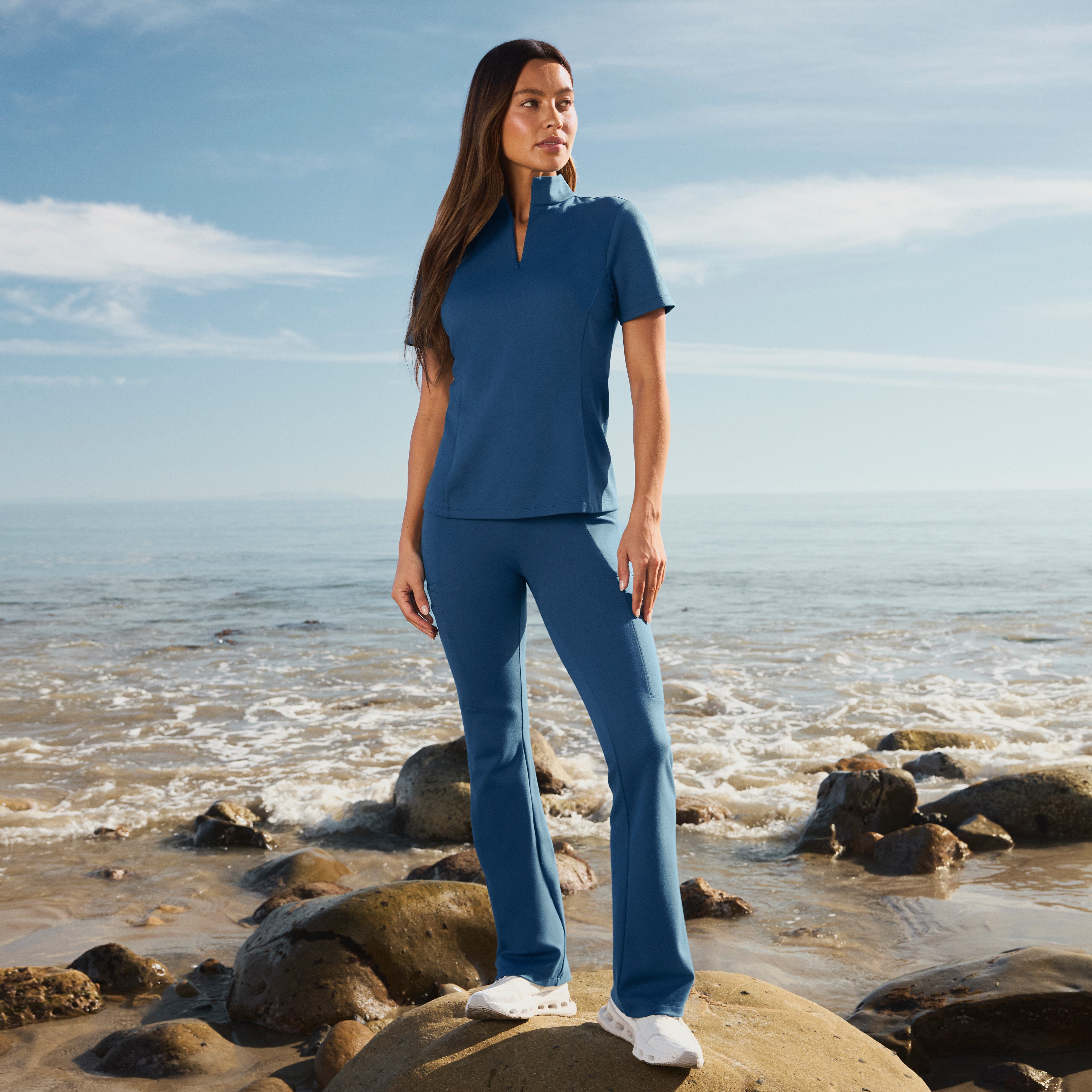 Perri UltraSOFT™ Yoga Scrub Pant - Ocean