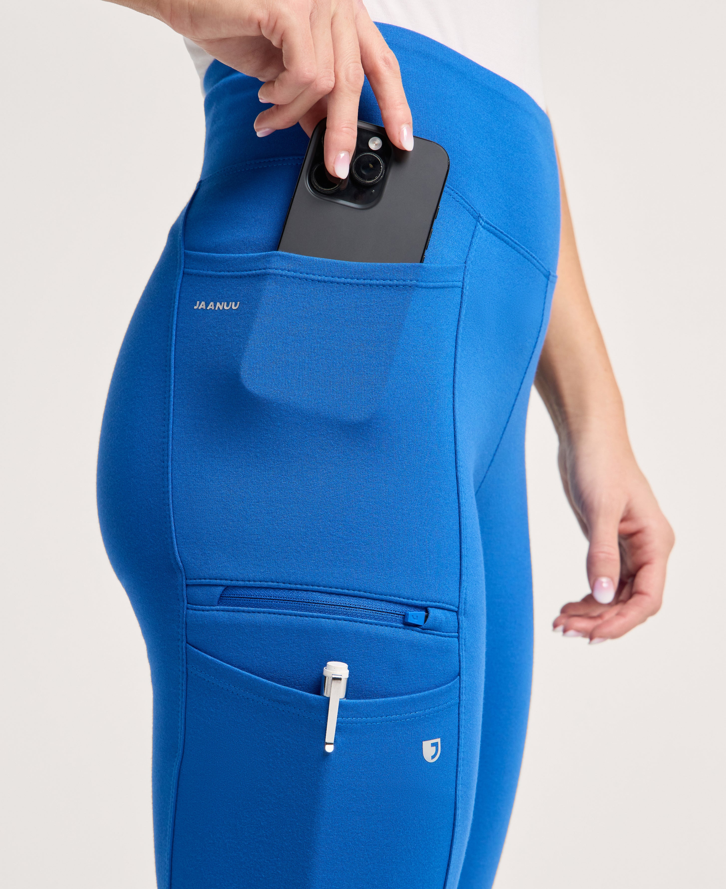 Jaanuu Perri Yoga Scrub Pant in Royal Blue, product photo 3 of 6