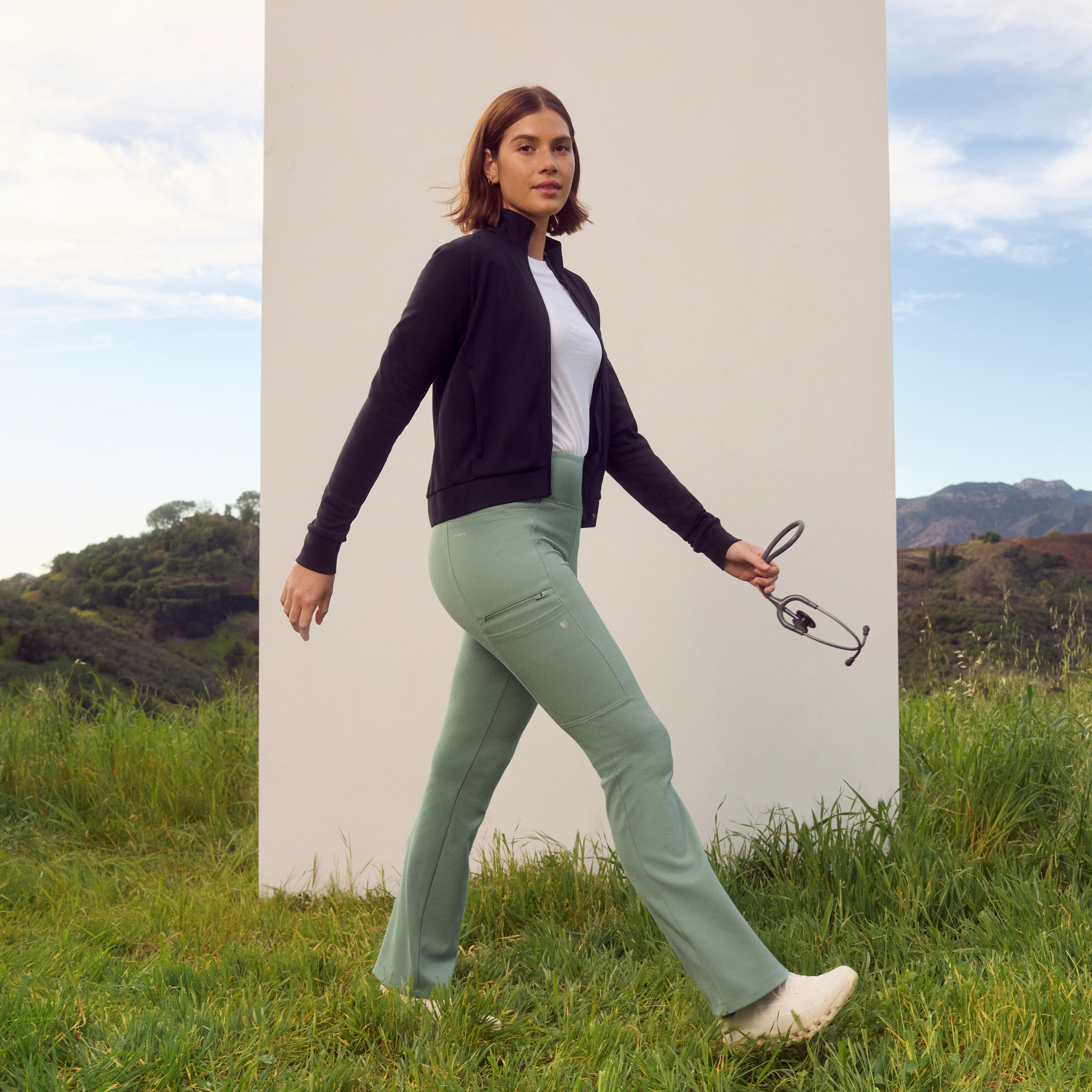 Perri UltraSOFT™ Yoga Scrub Pant - Sage