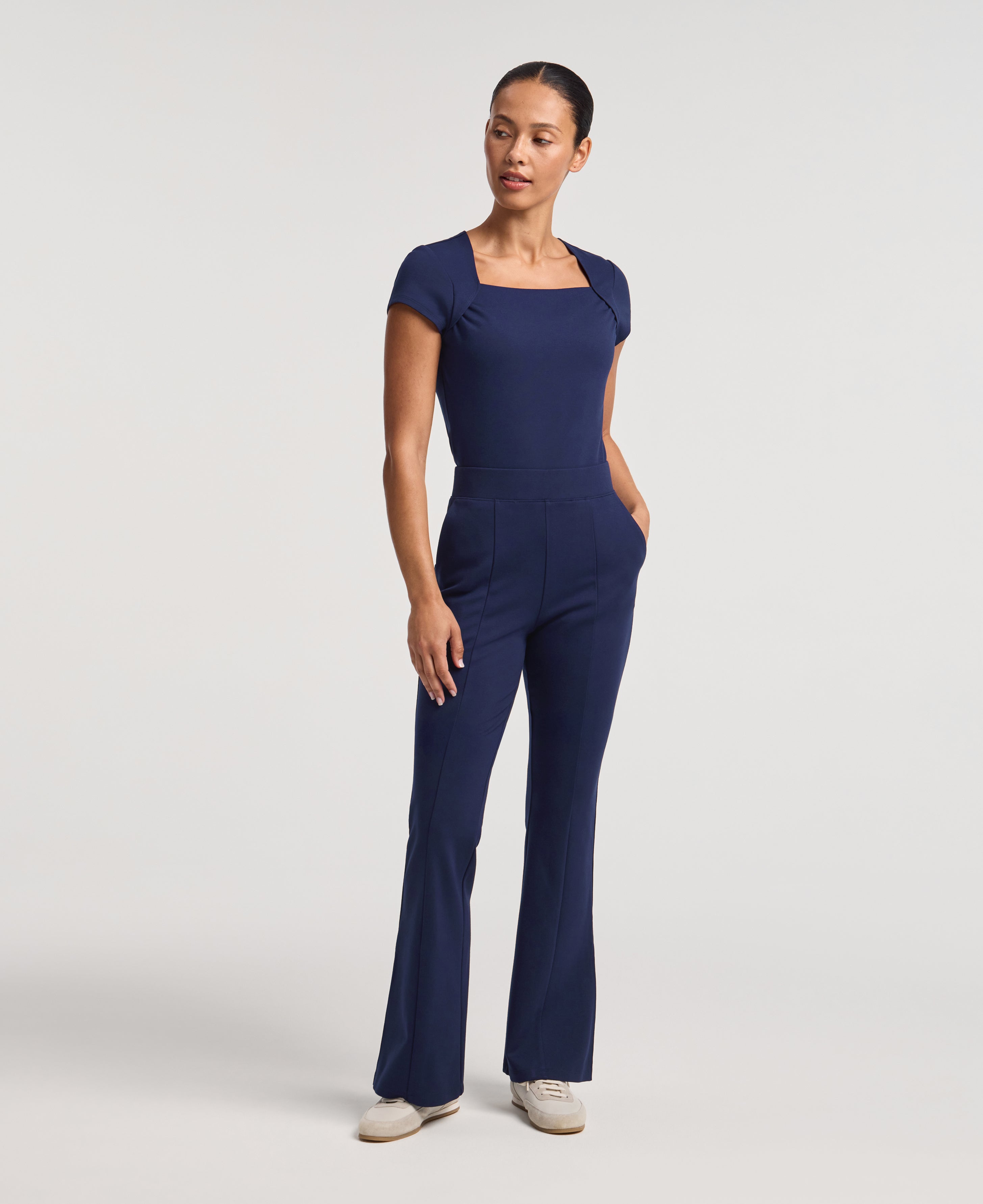 Mika Motion Flare Scrub Pant - Midnight Navy