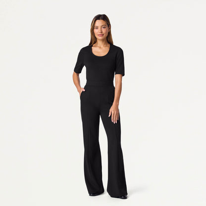 Josie Wide-Leg UltraSOFT™ Scrub Pant - Black