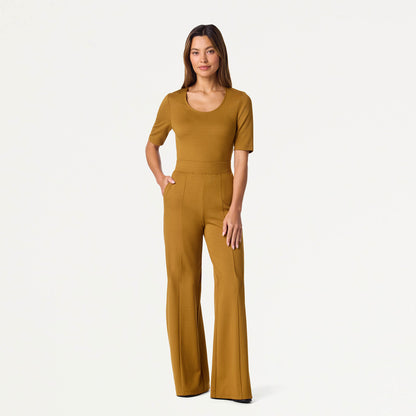Josie Wide-Leg UltraSOFT™ Scrub Pant - Cider