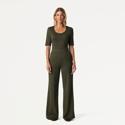 Josie Wide-Leg UltraSOFT™ Scrub Pant - Deep Olive