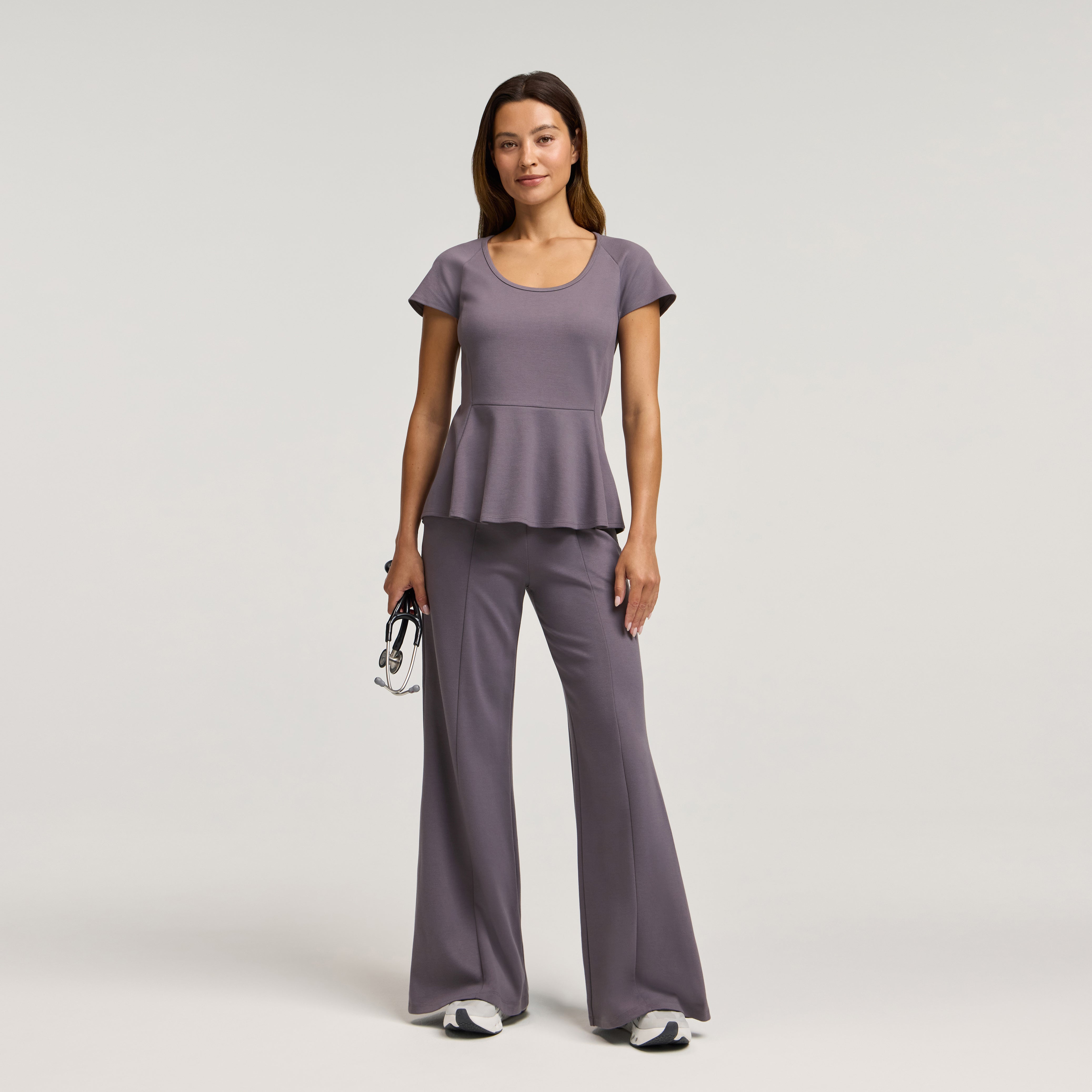 Josie Wide-Leg Scrub Pant - Titanium – JAANUU