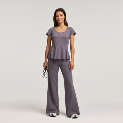 Josie Wide-Leg Scrub Pant - Titanium