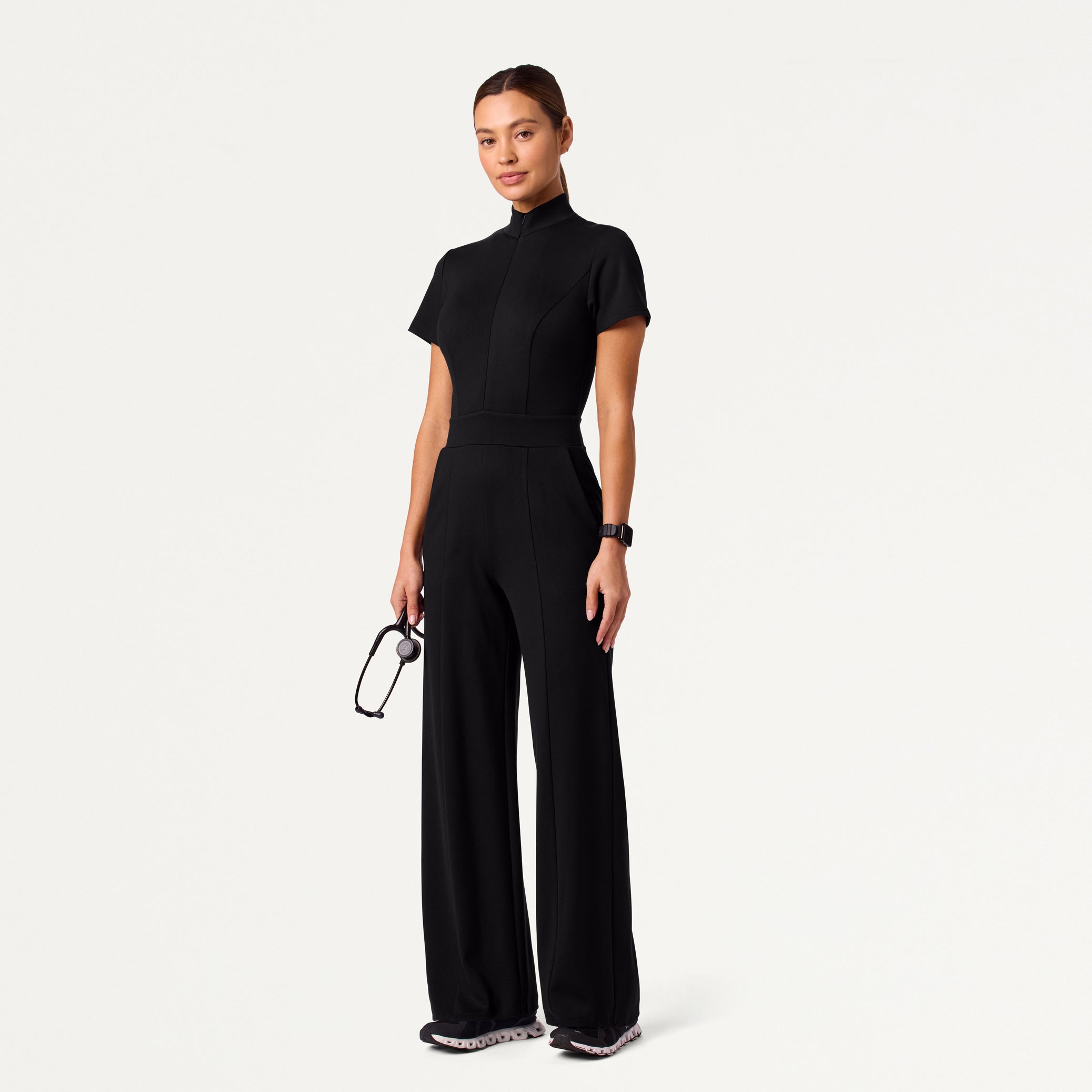 The Scrub Jumpsuit - Black