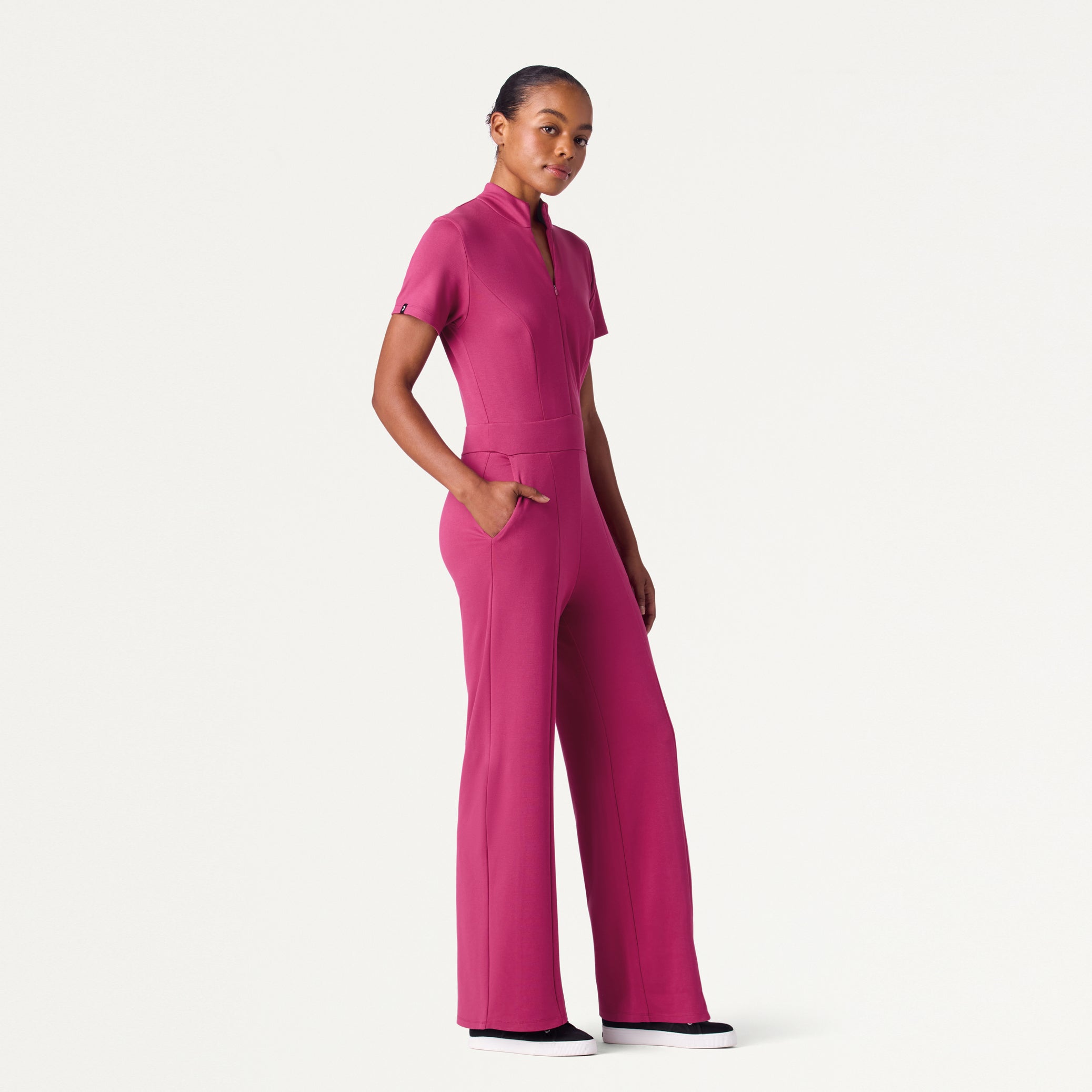 The Scrub Jumpsuit - Wild Berry