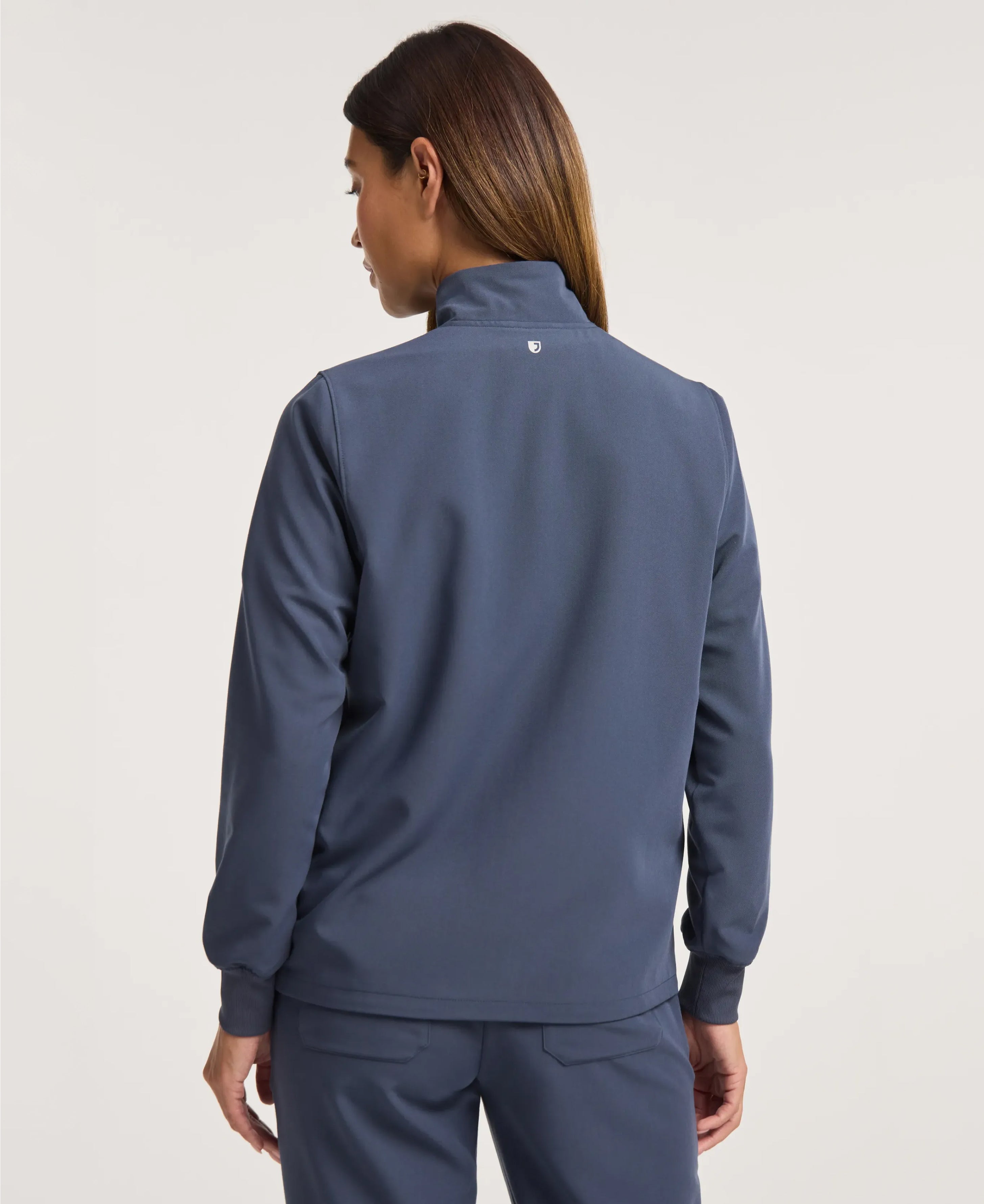 Jaanuu Ceri 6-Pocket Scrub Jacket in Carbon Gray, product photo 6 of 6