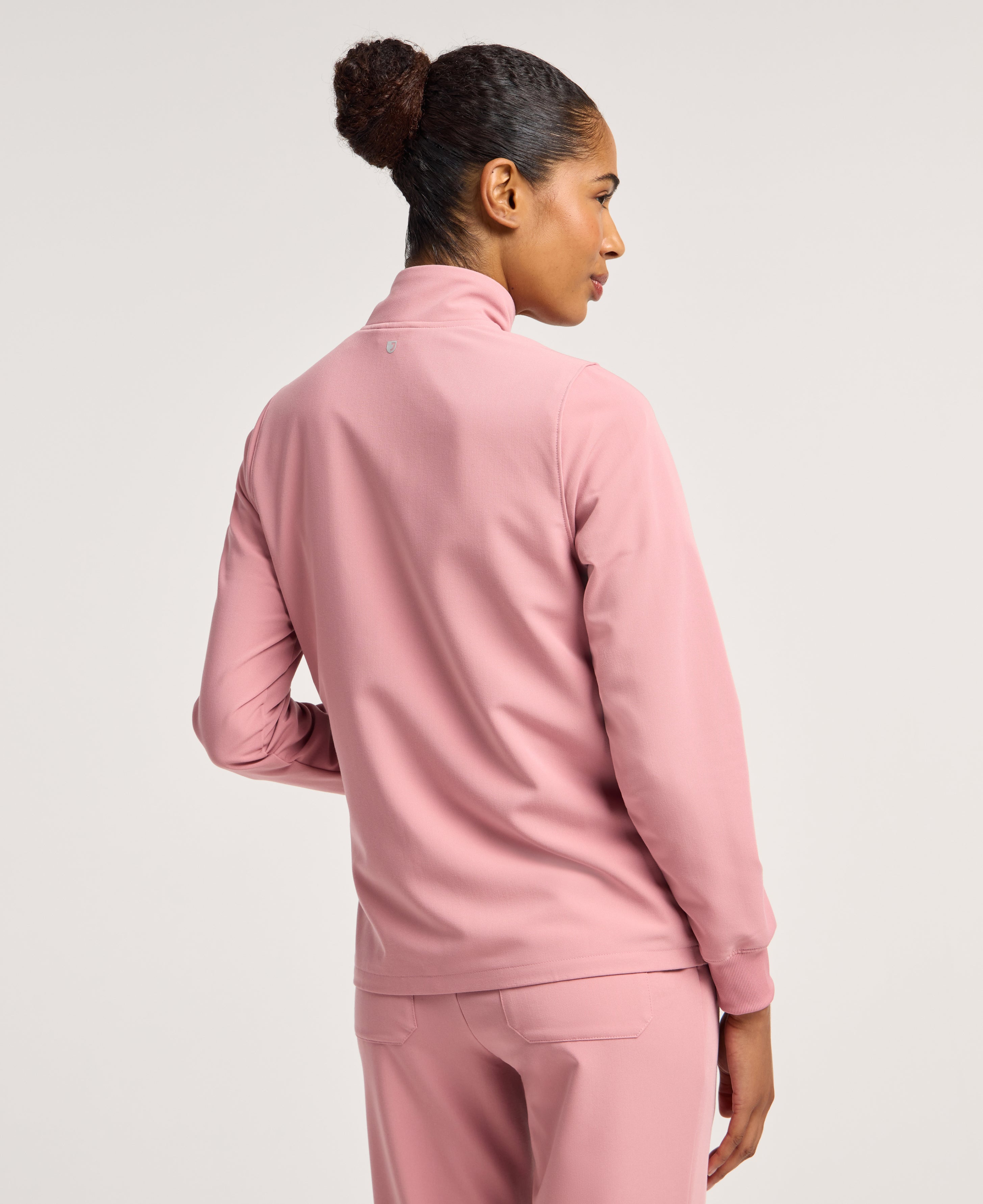 Jaanuu Ceri 6-Pocket Scrub Jacket in Mauve, product photo 5 of 6