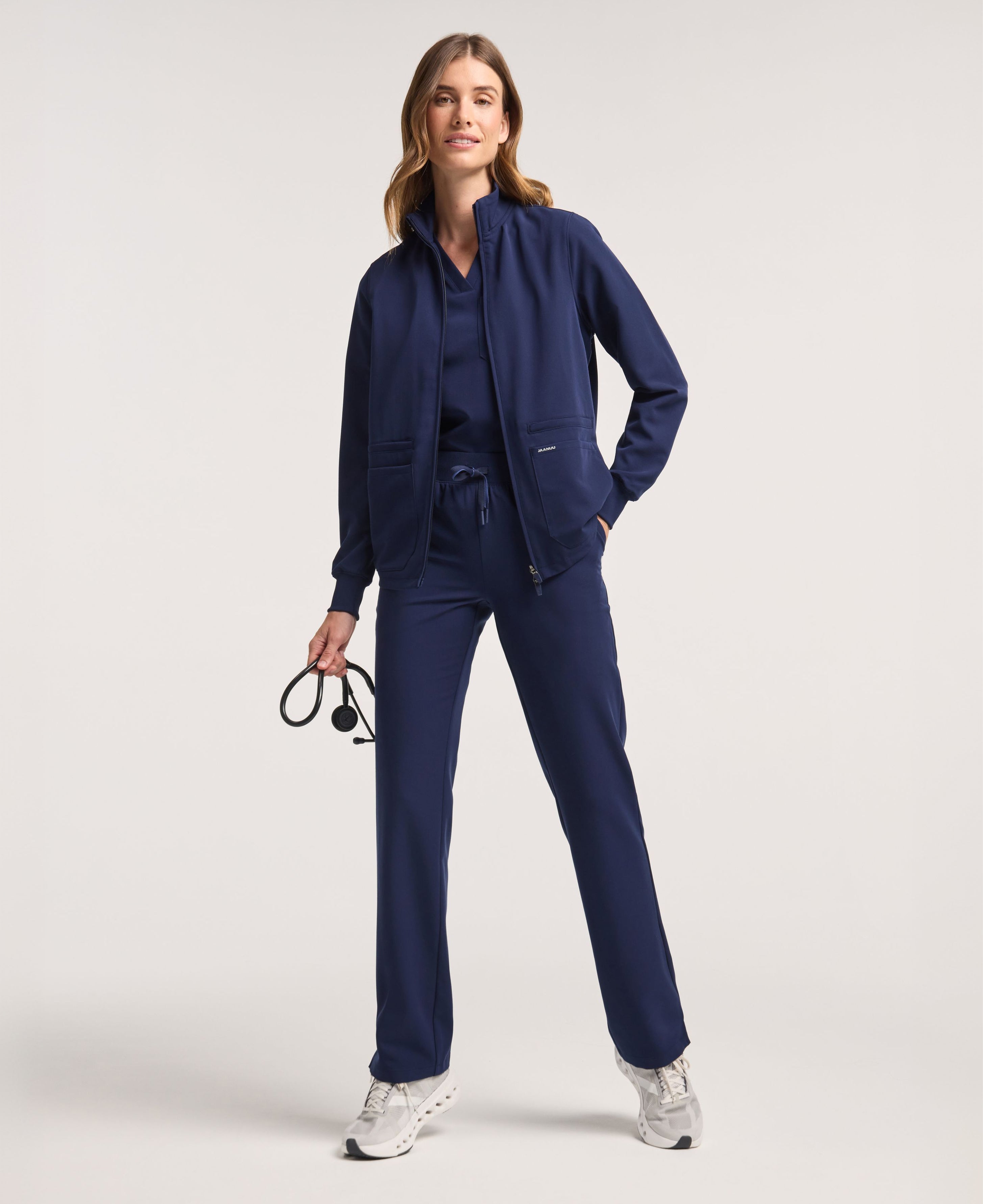 Ceri 6-Pocket Scrub Jacket - Midnight Navy – JAANUU