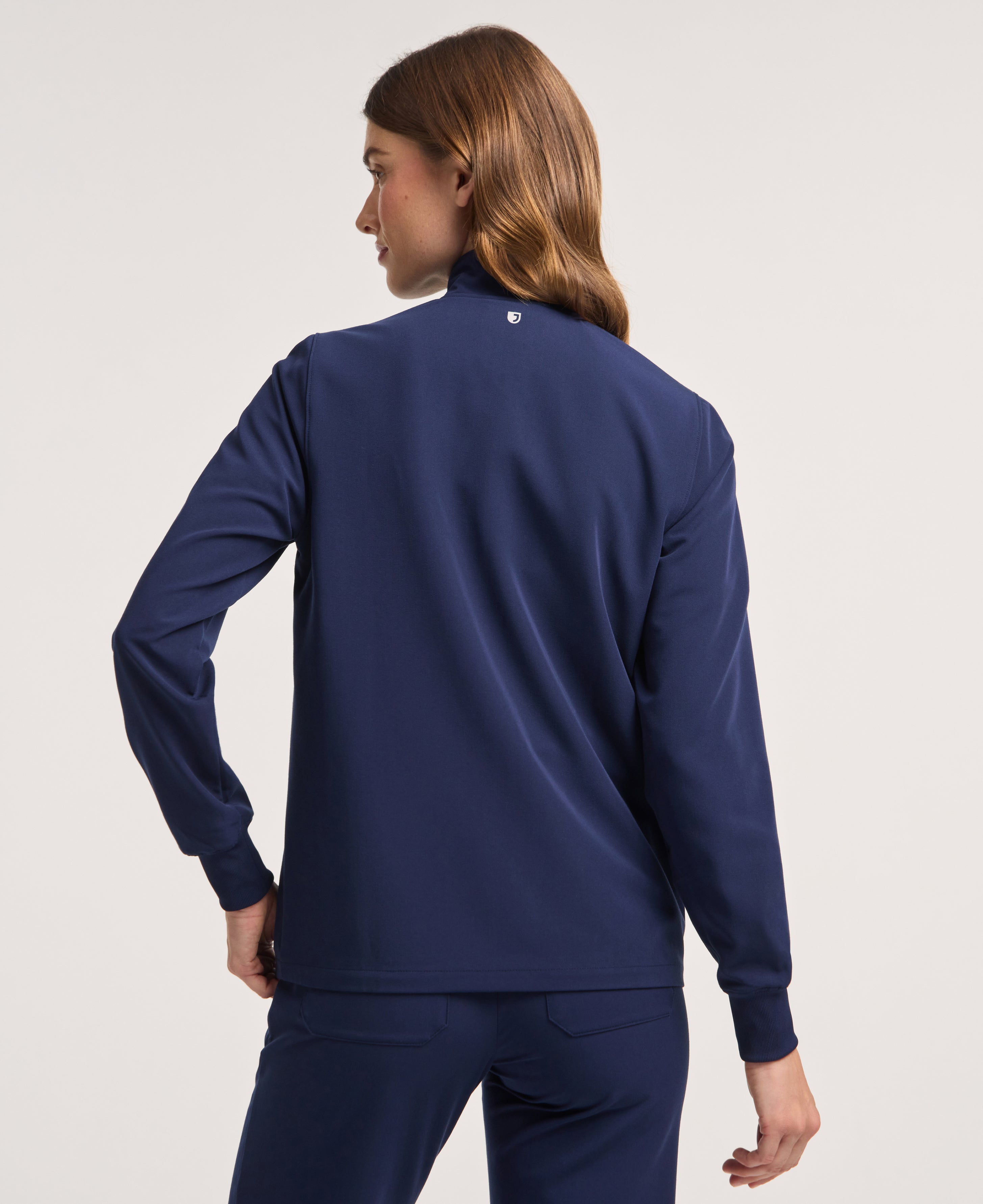 Jaanuu Ceri 6-Pocket Scrub Jacket in Midnight Navy, product photo 6 of 6