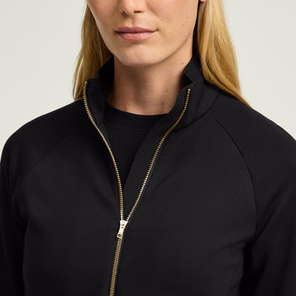Kya UltraSOFT™ Jacket - Black + Gold Zip